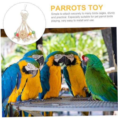 TOYANDONA Kauspielzeug Papagei Hänge Rattanball für Wellensittiche Sittiche Natürliches Leichtes Vogelspielzeug zur Futter und Zerstörungsbeschäftigung Geeignet für Käfigzubehör und TOYANDONA Kauspielzeug Papagei Hänge Rattanball für Wellensittiche Sittiche Natürliches Leichtes Vogelspielzeug zur Futter und Zerstörungsbeschäftigung Geeignet für Käfigzubehör und von TOYANDONA