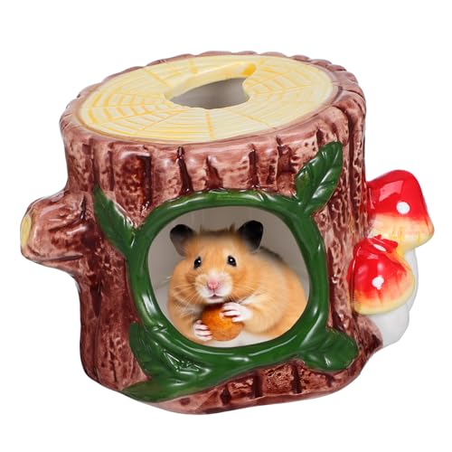 TOYANDONA Keramik Hamsterversteck Für Kleine Haustiere Langlebiges Hamsterhaus Mit Natürlichem Design Vielseitig Einsetzbar Nest Oder Dekoration Für Hamster von TOYANDONA