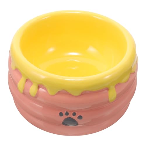 TOYANDONA Keramik Haustiernapf mit Rutschfestem Sockel Mittlere Futternapf für Hunde und Katzen Robust und Spülmaschinenfest Geeignet für Trockenfutter und Wasser Farblich Ansprechend von TOYANDONA