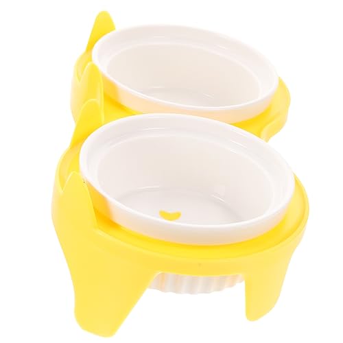 TOYANDONA Keramik Katzenfutternapf Erhöhtes Design mit Rutschfestem Bruchsicherem Halter Doppelter Futter und Wassernapf Schräger zum Schutz der Katzenhalswirbelsäule Große Kapazität TOYANDONA Keramik Katzenfutternapf Erhöhtes Design mit Rutschfestem Bruchsicherem Halter Doppelter Futter und Wassernapf Schräger zum Schutz der Katzenhalswirbelsäule Große Kapazität von TOYANDONA