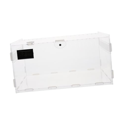 TOYANDONA Klar Reptilienbox Transparent mit Temperatur und Feuchtigkeitsmesser Leichte Tragbare Futter und Aufzuchtbox für Schlangen Spinnen Geckos Schildkröten und Andere Kleine Reptilien TOYANDONA Klar Reptilienbox Transparent mit Temperatur und Feuchtigkeitsmesser Leichte Tragbare Futter und Aufzuchtbox für Schlangen Spinnen Geckos Schildkröten und Andere Kleine Reptilien von TOYANDONA