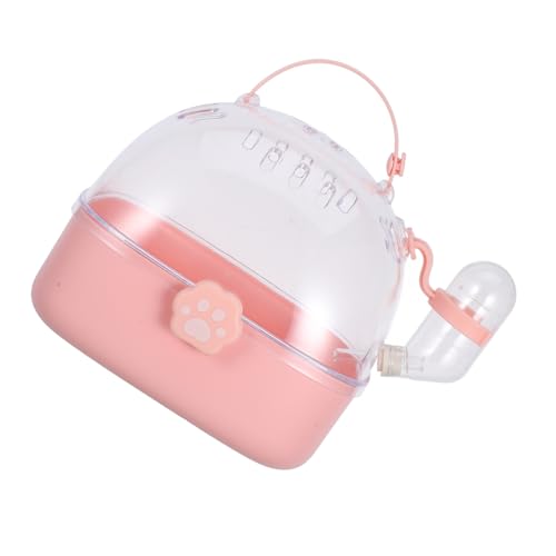 TOYANDONA Kleine Haustier Tragetasche Für Reisen Tragbarer Kleintierkäfig Für Hamster Mit Integrierter Wasserflasche Stilvolles Design Für Unterwegs von TOYANDONA