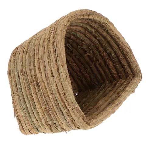 TOYANDONA Kleiner Futterspender Nagetierkäfig Hamster Wachteln Futterhäuschen Heu Chinchilla Kaninchen Hut Stalldecke Vogelbett Einstreu Gehege Finkenstreu von TOYANDONA