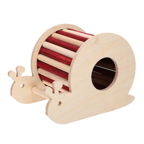 TOYANDONA Kleines Hamsterhaus aus Holz Warmes und Bequemes Versteck für Hamsterzubehör für Aktives und Entspannenden Schlafplatz von TOYANDONA