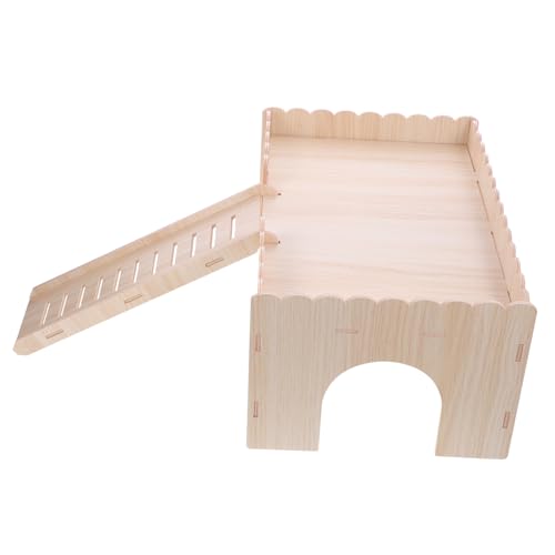 TOYANDONA Kleines Holz Hamsterhaus mit Rutsche für Hamster Meerschweinchen und Kaninchen Langlebig und Einfach zu Reinigen für Drinnen und Draußen TOYANDONA Kleines Holz Hamsterhaus mit Rutsche für Hamster Meerschweinchen und Kaninchen Langlebig und Einfach zu Reinigen für Drinnen und Draußen von TOYANDONA