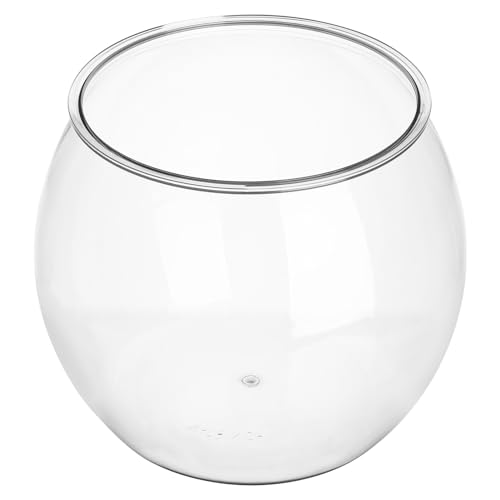 TOYANDONA Kleines Transparentes Kunststoff Fischtank Rundes Aquarium für Goldfische Dekoration für Zuhause Büro und Garten Bruchsicher und Vielseitig Einsetzbar von TOYANDONA