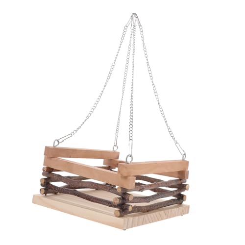 TOYANDONA Kleintier Hängematte mit Natürlichem Holzrahmen Gesundes Kauspielzeug und Schaukel für Hamster Meerschweinchen Chinchilla Hängendes Bett mit Zaun und Holzplatte Einfach zu TOYANDONA Kleintier Hängematte mit Natürlichem Holzrahmen Gesundes Kauspielzeug und Schaukel für Hamster Meerschweinchen Chinchilla Hängendes Bett mit Zaun und Holzplatte Einfach zu von TOYANDONA