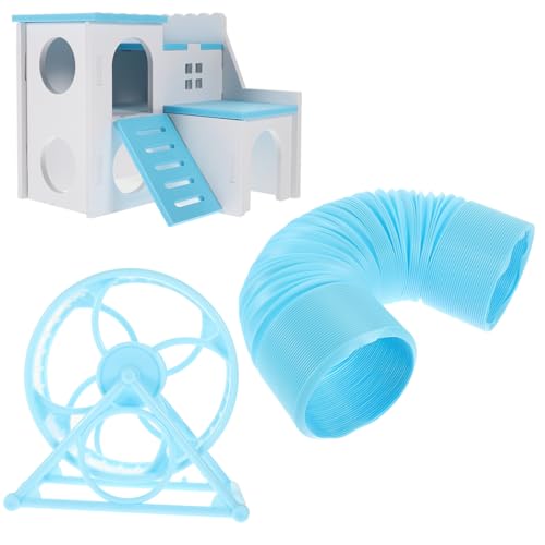 TOYANDONA Kleintier Spielset Teilig aus Sicherem Kunststoff Faltbarer Hamster Tunnel und Laufrad Kleines Versteck für Chinchillas und Hamster für Käfigzubehör und Beschäftigung TOYANDONA Kleintier Spielset Teilig aus Sicherem Kunststoff Faltbarer Hamster Tunnel und Laufrad Kleines Versteck für Chinchillas und Hamster für Käfigzubehör und Beschäftigung von TOYANDONA