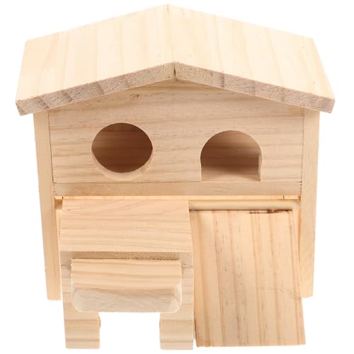 TOYANDONA Kleintierhaus Doppelt Holzspielzeug Chinchilla Hamster Nest mit Zwei Etagen für Kleine Nager Kaninchen Meerschweinchen Sicher und Langlebig Entspannen TOYANDONA Kleintierhaus Doppelt Holzspielzeug Chinchilla Hamster Nest mit Zwei Etagen für Kleine Nager Kaninchen Meerschweinchen Sicher und Langlebig Entspannen von TOYANDONA