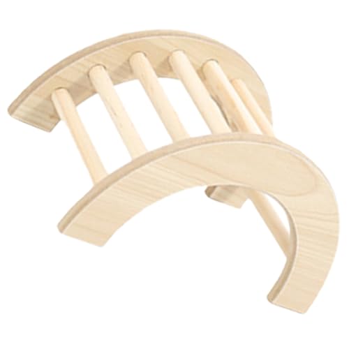 TOYANDONA Kletterbrücke Aus Holz Für Tiere Hamsterplattform Oder Spielplatz Nagetier Hamsterspielzeug Hamster Kletterspielzeug Kletterplattform Für Kleintiere Haustier Hamster von TOYANDONA