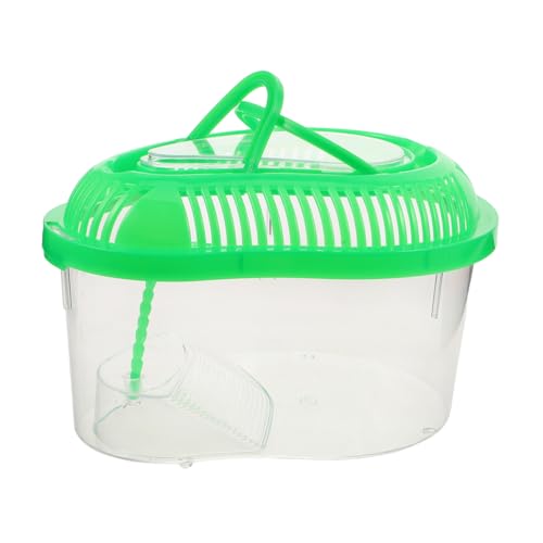 TOYANDONA Kompakte Kunststoff Reptilienbox mit Deckel und Sonnenplattform Tragbarer Terrarienbehälter für Echsen Schildkröten und Fische für Tierpflege Grün TOYANDONA Kompakte Kunststoff Reptilienbox mit Deckel und Sonnenplattform Tragbarer Terrarienbehälter für Echsen Schildkröten und Fische für Tierpflege Grün von TOYANDONA