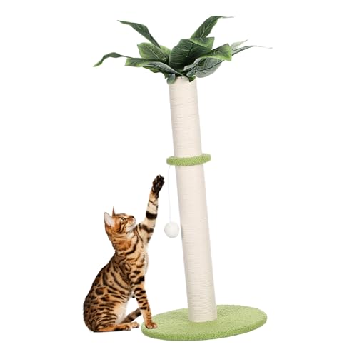 TOYANDONA Kratzbaum Katzen Indoor Kratzbaum Baumform mit Hängendem Ball Stabiles Kratzfestes Katzen für Kätzchen Fitnessgerät zum Möbel Schützen Platzsparendes von TOYANDONA