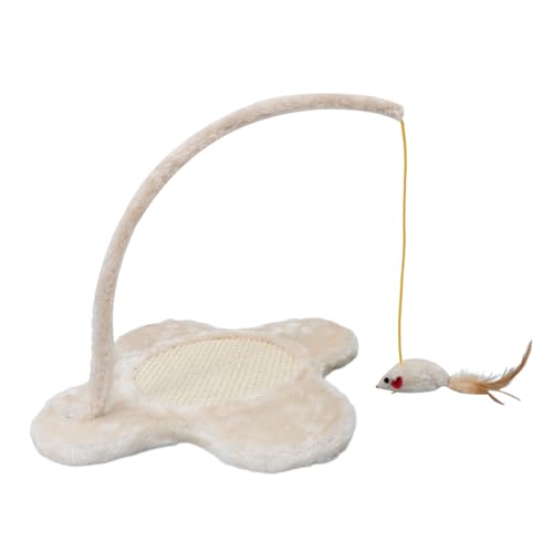 TOYANDONA Kratzbaum für Katzen mit Hängendem Mausspielzeug Blütenförmiger Sisal Kratzturm für Indoor Katzen Fördert Aktives und Gesunde Krallenpflege Design von TOYANDONA