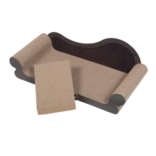TOYANDONA Kratzsofa für Katzen aus Langlebigem Wellpappenset Schmutzfrei und Kratzfest Fördert Gesunde Krallenpflege und Natürliches Kratzverhalten für Indoor-Katzen und Kätzchen von TOYANDONA