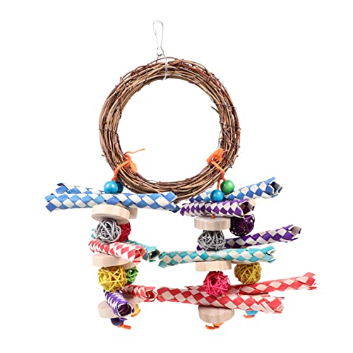 TOYANDONA Kreatives Hängendes Vogelspielzeug Aus Rattan Für Papageien Vogel Schaukel Mit Natürlichem Material Für Bewegung Fördert Gleichgewicht Und Koordination TOYANDONA Kreatives Hängendes Vogelspielzeug Aus Rattan Für Papageien Vogel Schaukel Mit Natürlichem Material Für Bewegung Fördert Gleichgewicht Und Koordination von TOYANDONA