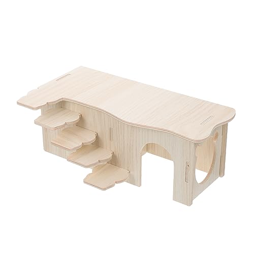 TOYANDONA Kreatives Hamsterversteck aus Holz Mehrstöckiges Versteckhaus mit Leiter für Hamster und Kleine Haustiere Schlafen Langlebig und Leicht zu Reinigen TOYANDONA Kreatives Hamsterversteck aus Holz Mehrstöckiges Versteckhaus mit Leiter für Hamster und Kleine Haustiere Schlafen Langlebig und Leicht zu Reinigen von TOYANDONA