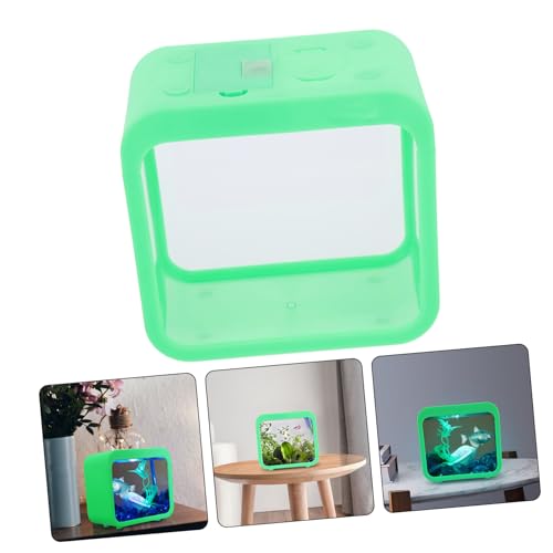 TOYANDONA Kreatives Kleines Betta Aquarium mit LED Beleuchtung Abnehmbarem Mini Fischbecken Transparentes Aquarium für Kampffische Dekoratives TOYANDONA Kreatives Kleines Betta Aquarium mit LED Beleuchtung Abnehmbarem Mini Fischbecken Transparentes Aquarium für Kampffische Dekoratives von TOYANDONA