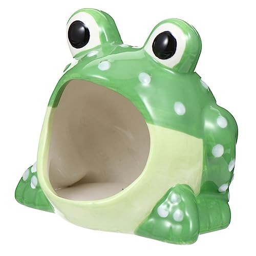 TOYANDONA Kühlnest Für Hamster Hamsterkäfig Hamster Cooles Nest Kleines Tier Hamsterhaus Chinchilla Verstecke Hamsterspielzeug Höhle Haustier Hamsterversteck Für Kleintiere Keramik Green von TOYANDONA
