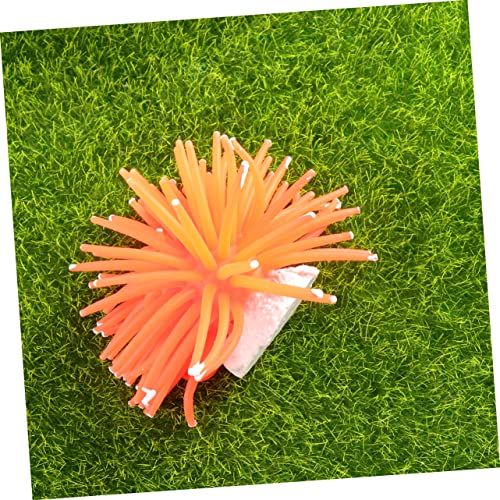 TOYANDONA Künstliche Korallen Dekoration für Aquarien Lifelike Seeigel Korallen Landschafts Ornament Orange für Fischbehälter und Wasserlandschaften von TOYANDONA