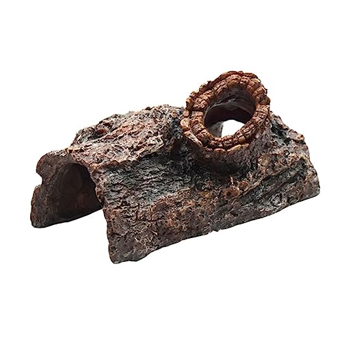 TOYANDONA Künstliche Rinde Dekoration für Aquarien Resin Bark Ornament für Reptilien und Fischbehälter Sicheres und Umweltfreundliches Aquarium Zubehör Kompakt für Aquariengestaltung von TOYANDONA