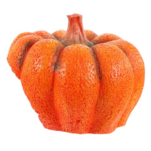 TOYANDONA Kürbis-versteck- Aquariumdekor Reptilienschutz Dekorationen Für Reptilienbecken Schildkrötenversteck Groß Kürbis Aquarium Ornament Kürbis-Aquarium- Terrarium Harz Orange von TOYANDONA