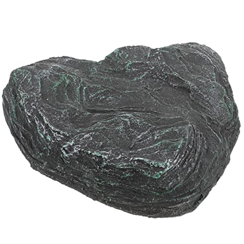 TOYANDONA Kunststeindekor Schildkröte Reptilien Sonnenplattform Schildkröte Lebende Dekoration Kunstmoosstein Terrarium Steinornament Fischtank Steinornament Kunststeinornament von TOYANDONA