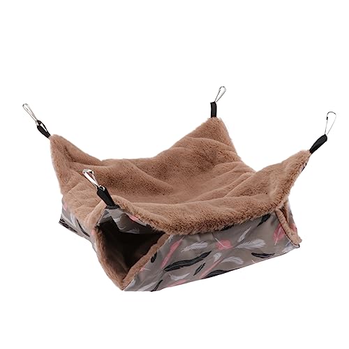 TOYANDONA Kuschelige Hängematte für Hamster Verdickte Plüsch Hängematte Winter Warmes Bett für Kleine Haustiere und Ruheplatz von TOYANDONA