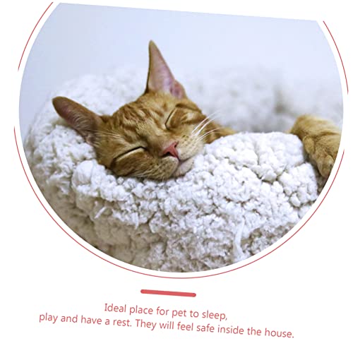 TOYANDONA Kuscheliges Katzenbett mit Hasenohren Halboffenes Warmes Pet House für Katzen und Kleine für Drinnen Dekorativer Schlafplatz für Ihre Haustiere von TOYANDONA