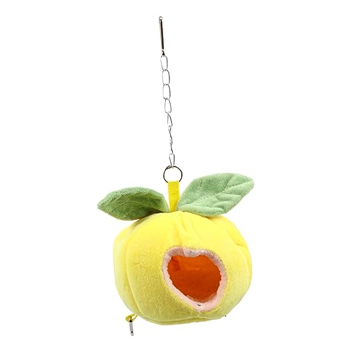 TOYANDONA Kuschelnest für Hamster im Fruchtigen Design Warmes und Gemütliches Schlafhaus für Kleine Haustiere für Spiel Schlaf und aus Weichem Warmem Gefertigt von TOYANDONA