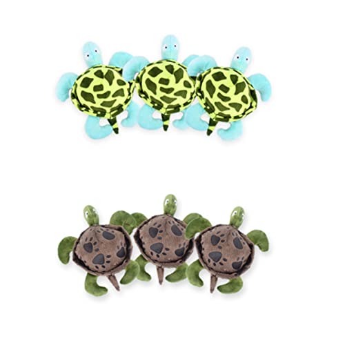 TOYANDONA Kuscheltier Schildkröte für Kreatives Kau Geräuschfunktion aus Weichem Plüsch Zerkauen Grün von TOYANDONA