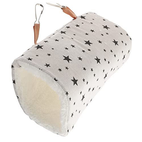 TOYANDONA Hängender Tunnel Für Kleintiere Bequemer Und Atmungsaktiver Schlafplatz Für Hamster Chinchillas Meerschweinchen Und Vögel Warmes Gemütliches Nest Mit Metallhaken Für von TOYANDONA