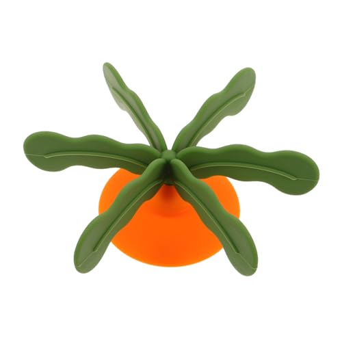 TOYANDONA Langsame Futtereinlage für Haustiere Kompatibel mit Erhöhten Hundeschalen Designed zur Verlangsamung Nahrungsaufnahme Grün und Orange von TOYANDONA