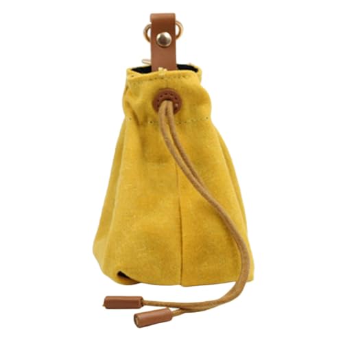 TOYANDONA Leckerlibeutel aus Robustem Canvas Große Kapazität Snack Tasche für Hunde Praktische Futtertasche mit Zugband für Training Outdoor und Auffällige Gelbe Bauchtasche TOYANDONA Leckerlibeutel aus Robustem Canvas Große Kapazität Snack Tasche für Hunde Praktische Futtertasche mit Zugband für Training Outdoor und Auffällige Gelbe Bauchtasche von TOYANDONA