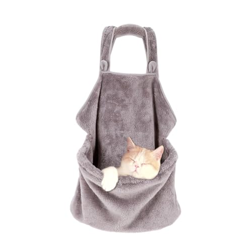 TOYANDONA Leichter Atmungsaktiver Katzen Tragetaschen Schürzenbeutel mit Verstellbarem Gürtel Weichem Hautfreundlichem Material für Kleine Haustiere Schützt Kleidung vor Haaren für von TOYANDONA