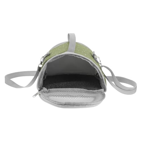 TOYANDONA Little Pet Cross-Pack Hasenträger Hamster -trägertasche Tragetasche Für Kleintiere Tragbarer Hamsterhalter Tragbare Haustiertasche Für Den Außenbereich Olive Green Polyester von TOYANDONA