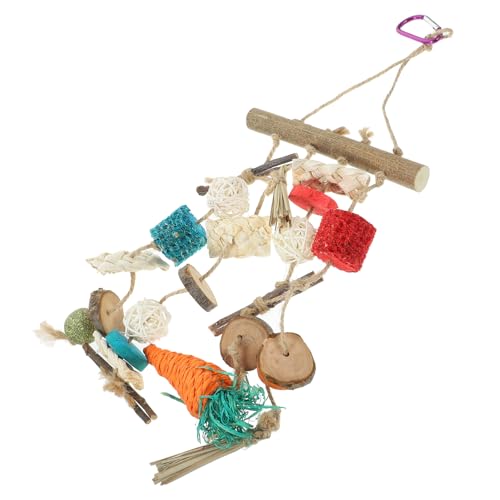 TOYANDONA Hängendes Chinchilla Spielzeug Beiß Kauspielzeug für Hamster Holzspielzeug für Kleintiere Multifunktionales Hamsterspielzeug Langlebig und Verschleißfest von TOYANDONA