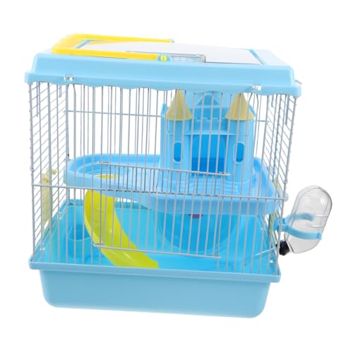 TOYANDONA Luxuriöser Hamsterkäfig Etagen mit Wassernapf Futterschale Schloss-Design Hamstergehege mit Rutsche Laufrad für Mäuse Gerbils Kleintiere Spielplatz und Fitness Zubehör TOYANDONA Luxuriöser Hamsterkäfig Etagen mit Wassernapf Futterschale Schloss-Design Hamstergehege mit Rutsche Laufrad für Mäuse Gerbils Kleintiere Spielplatz und Fitness Zubehör von TOYANDONA