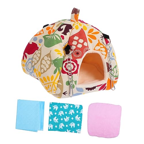 TOYANDONA Meers Chweinchen Hamster Nest Bett Meerschweinchen-iglu-versteck Plüsch Drinnen Klein Meerschweinchen Versteck Weihnachten Vlies Meerschweinchen-Nest Heu Zubehör Kristallsamt von TOYANDONA