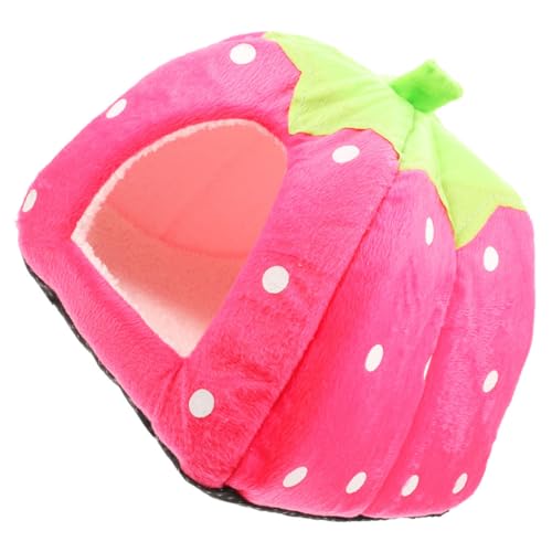 TOYANDONA Kuschelnest Für Kleine Haustiere Warmes Erdbeer-Haus Für Hamster Meerschweinchen Chinchillas Geeignet Für Tierbedarf Und Gemütliche Schlafplätze Waschbar Rosa TOYANDONA Kuschelnest Für Kleine Haustiere Warmes Erdbeer-Haus Für Hamster Meerschweinchen Chinchillas Geeignet Für Tierbedarf Und Gemütliche Schlafplätze Waschbar Rosa von TOYANDONA