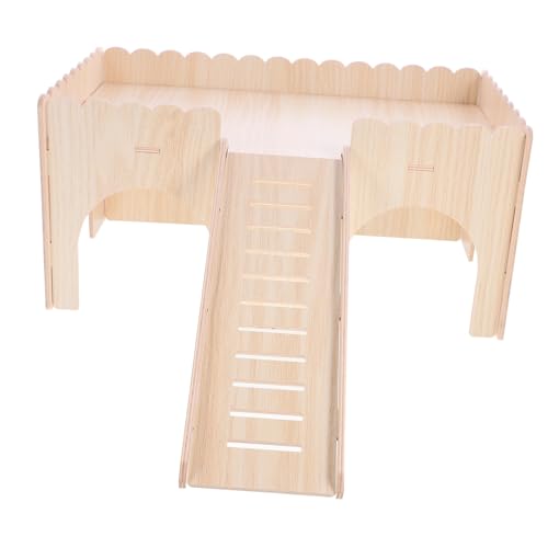 TOYANDONA Mehrschichtiges Hamsterhaus aus Langlebigem Holz mit Rutsche Geruchsfreiem Versteck und Kletterspielplatz Geeignet als Komfortables Schlaf und Spielhaus für Hamster Rennmäuse und TOYANDONA Mehrschichtiges Hamsterhaus aus Langlebigem Holz mit Rutsche Geruchsfreiem Versteck und Kletterspielplatz Geeignet als Komfortables Schlaf und Spielhaus für Hamster Rennmäuse und von TOYANDONA