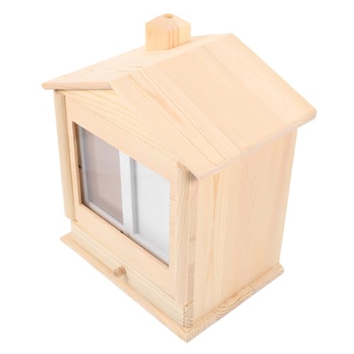 TOYANDONA Memorial Wooden Pet Urn für Hunde Aufbewahrung Leichtes Haustier Andenken Kasten Naturholz Design Stilvoller Gedenkbehälter für Tierasche von TOYANDONA
