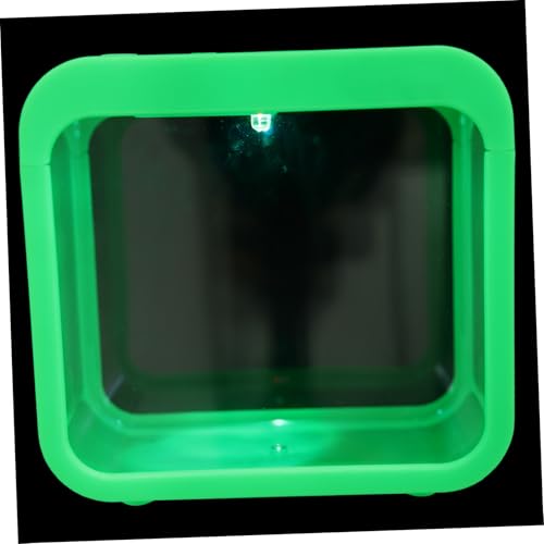 TOYANDONA Mini Aquarium Betta Fisch Tank mit LED Lampe Abnehmbar aus Kleines Aquarium für Kampffische Dekoratives und Leicht zu Reinigendes Becken für Zuhause und Büro von TOYANDONA