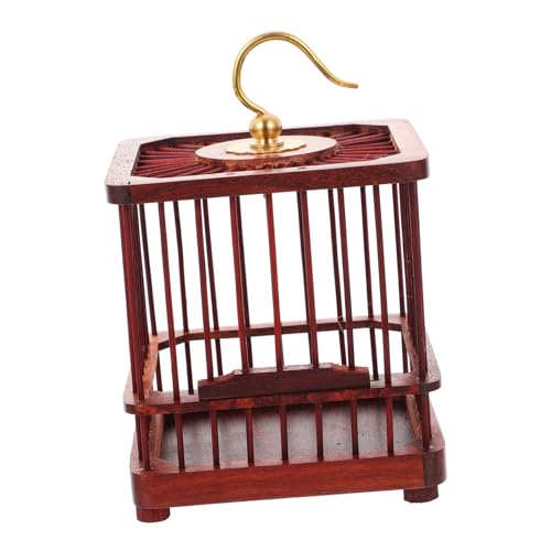 TOYANDONA Mini Holz Käfig aus Hochwertigem Zedernholz Rundes Design mit Runddach Kleiner Hängender Käfig für Grillen und Heuschrecken Praktischer Naturbeobachtungskäfig für Outdoor Einsatz von TOYANDONA