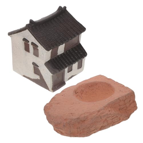 TOYANDONA Miniatur Chinesisches Haus Figurine Vintage Modell für Micro Landscape Aquarium Fischbehälter Dekoration Bonsai Ornament mit Stabilem Design und Vielseitiger Verwendung TOYANDONA Miniatur Chinesisches Haus Figurine Vintage Modell für Micro Landscape Aquarium Fischbehälter Dekoration Bonsai Ornament mit Stabilem Design und Vielseitiger Verwendung von TOYANDONA