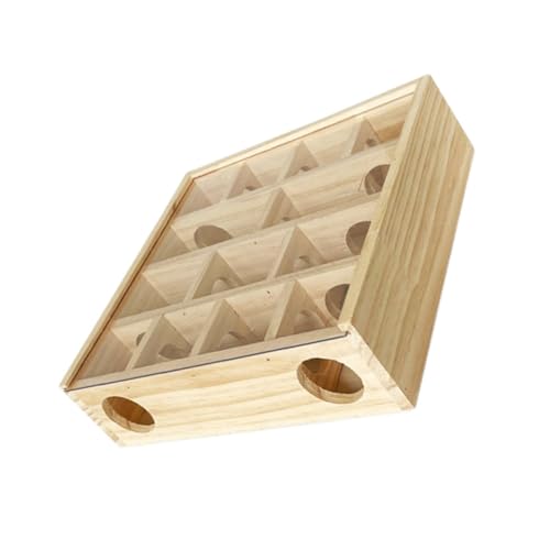 TOYANDONA Holz Hamster Labyrinth Spielzeug Interaktives Haustierzubehör für Chinchillas Mäuse Kleine Nager Futtersuchspielzeug aus Sicherem Holz für Gesunde Aktivität von TOYANDONA