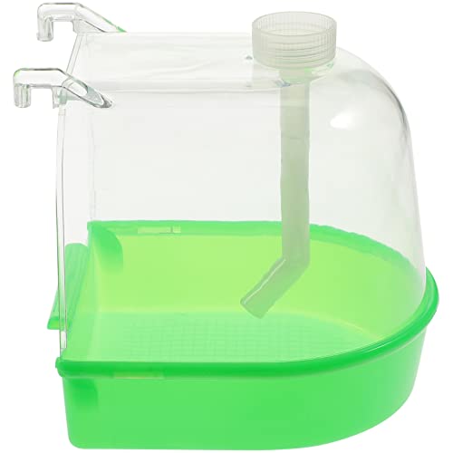 TOYANDONA Vogelbadekäfig Mit Abdeckung Aus Kunststoff Badekäfig Für Kleine Vögel Kanarienvögel Papageien Einfach Hängend Für Gefiederpflege von TOYANDONA