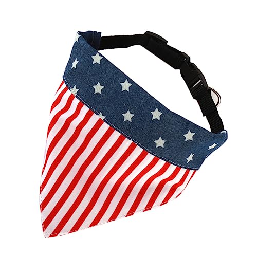 TOYANDONA Multifunktionales Aus Baumwolle Im Dreiecksdesign Mit Amerikanischem Flaggenmuster S Stylisches Haustier Halsband Für Welpen Für Partys von TOYANDONA