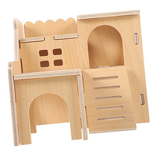 TOYANDONA Multifunktionales Hamsterhaus Rutsche Doppelstöckiger Nagerraum Gemütliche Kleintier-hütte Für Hamster Und Ratten Spielzeug Und Rückzugsort Für Haustiere TOYANDONA Multifunktionales Hamsterhaus Rutsche Doppelstöckiger Nagerraum Gemütliche Kleintier-hütte Für Hamster Und Ratten Spielzeug Und Rückzugsort Für Haustiere von TOYANDONA
