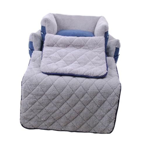 TOYANDONA Multifunktionales Hundesofa Klappbar Wärmendes Hundebett für Kleine und Mittelgroße Hunde Angenehmes Material Rutschfestes Haustierbett als Hundehütte und Decke Blau TOYANDONA Multifunktionales Hundesofa Klappbar Wärmendes Hundebett für Kleine und Mittelgroße Hunde Angenehmes Material Rutschfestes Haustierbett als Hundehütte und Decke Blau von TOYANDONA