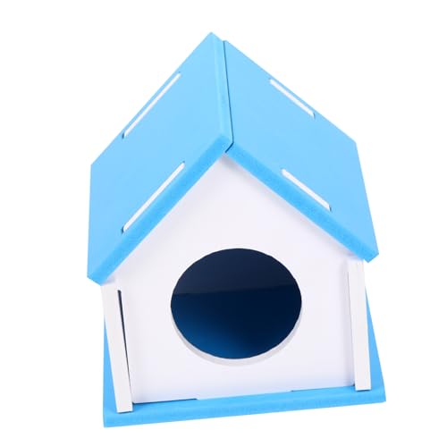 TOYANDONA Nasenhaartrimmer Hamster käfig Hamster cage kleintierhaus Easy putz nagerhaus Igelhaus Haustiere Versteck Hamsterhaus Unterschlupf für Hamster Heimtierbedarf hölzern Blue von TOYANDONA